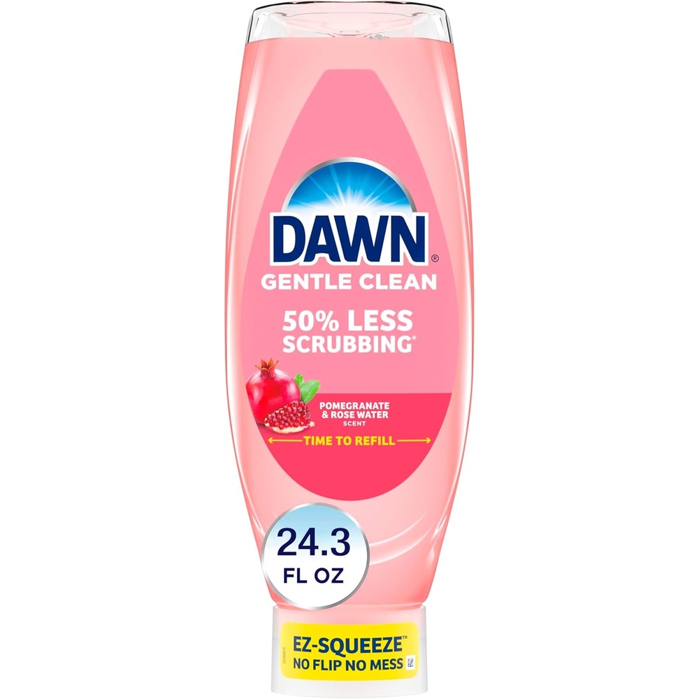image:imageDawn Gentle Clean EZSqueeze Dishwashing Liquid Dish Soap Pomegranate and Rose Water Scent 243 fl oz
