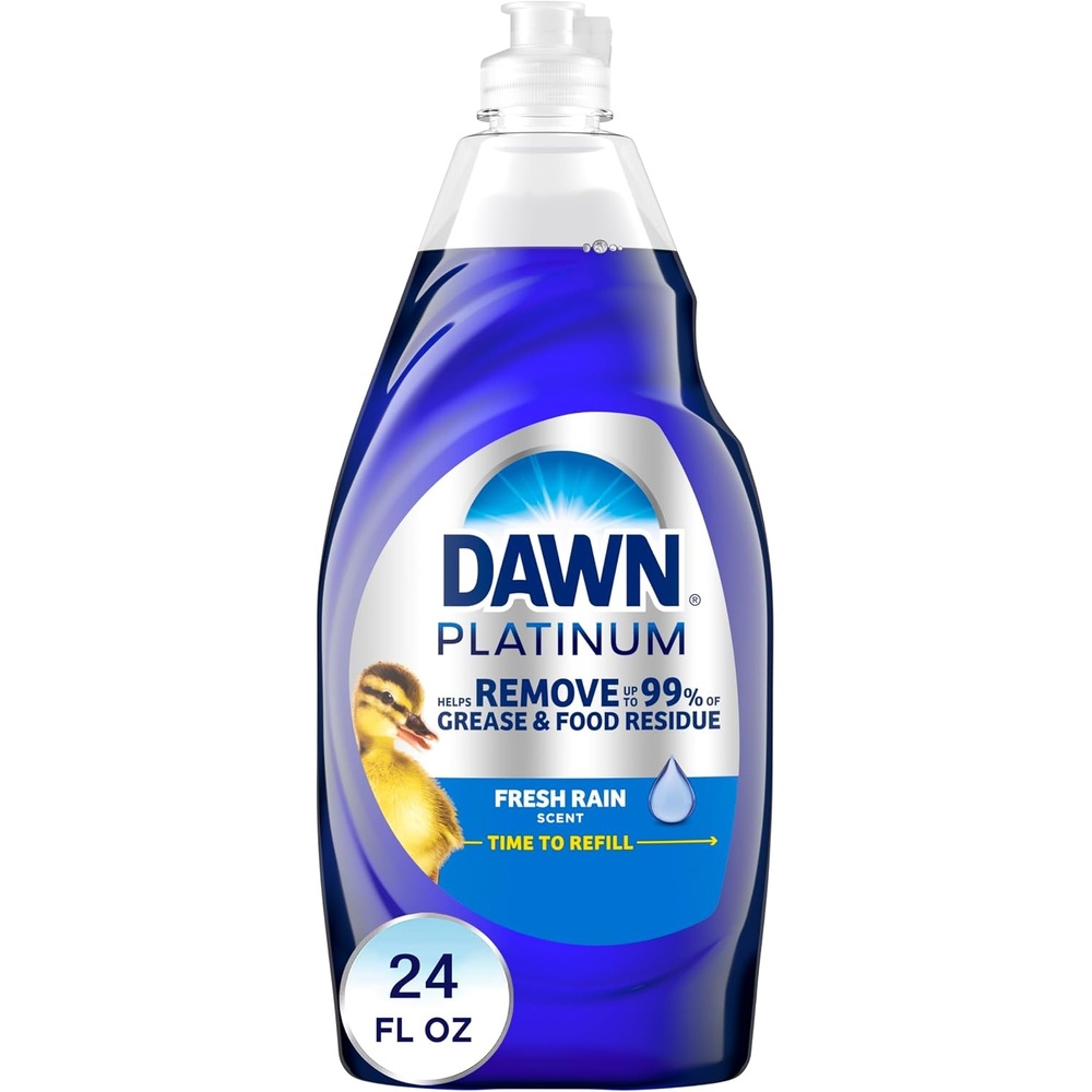 image:imageDawn Platinum Refill Jug Dish Soap Fresh Rain Scent Liquid Dishwashing Detergent Powerful Dawn Dish Soap for Tough Grease Removal Dishwashing Liquid Value Pack 515 oz Pack of 2Rain
