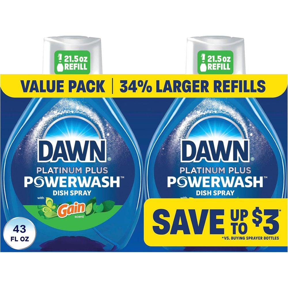 image:imageDawn Powerwash Gain Original Dish Spray Liquid Dish Soap 2 Refills 43 Fl Oz