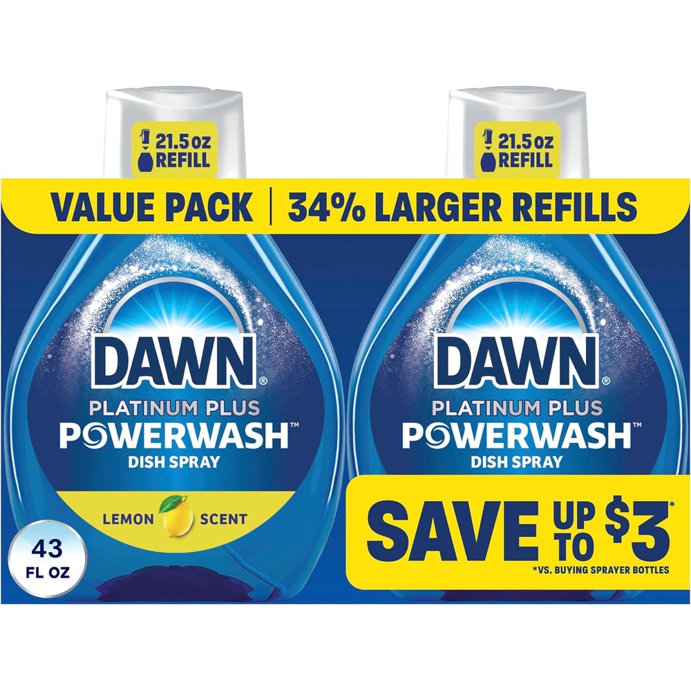 image:imageDawn Powerwash Lemon Dish Spray Liquid Dish Soap 2 Refills 43 Fl Oz43 Fl Oz Pack of 1