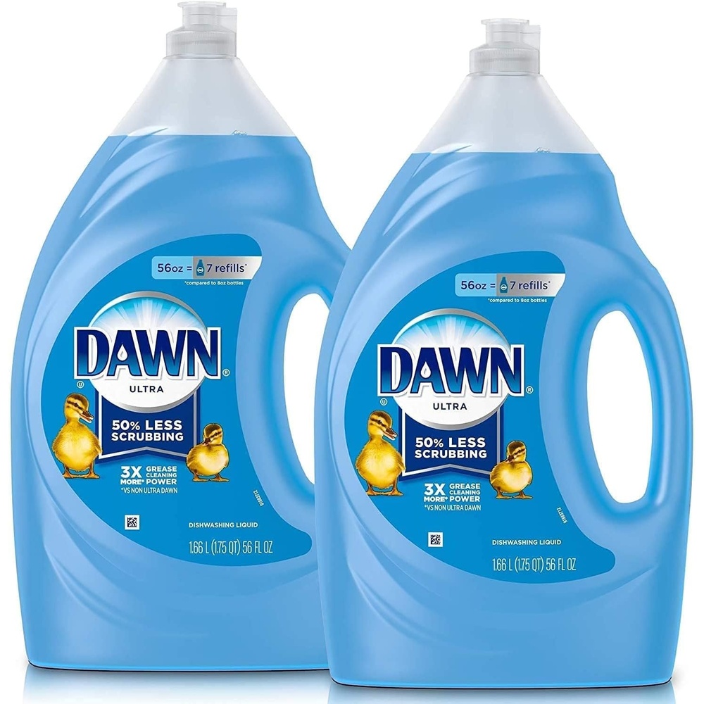 image:imageDawn Ultra Dish Soap Refill Jug Large Size Original Blue Liquid Dishwashing Detergent Powerful Dish Soap for Grease 515oz Pack of 256 Fl Oz Pack of 2