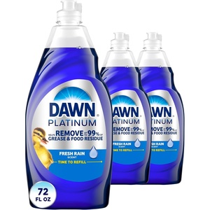 Dawn Platinum Dish Soap, Dishwashing Liquid, Fresh Rain, 3X24OZ(24 Fl Oz (Pack of 3))