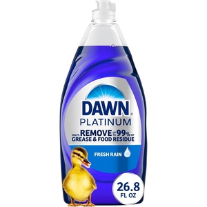 Dawn Platinum Liquid Dish Soap, Dishwashing Liquid, Grease Removal, Fresh Rain, 26.8oz