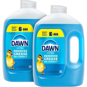 Dawn Ultra Dish Soap Refill Jug Large Size Original Blue Liquid Dishwashing Detergent, Powerful Dish Soap for Grease, 51.5oz (Pack of 2)(51.5 Fl Oz (Pack of 2))