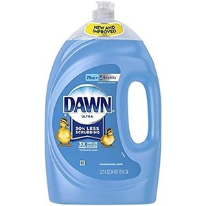 Dawn Ultra Dish Soap Refill Jug Large Size Original Blue Liquid Dishwashing Detergent, Powerful Dish Soap for Grease, 51.5oz (Pack of 2)(75 Fl Oz (Pack of 2))