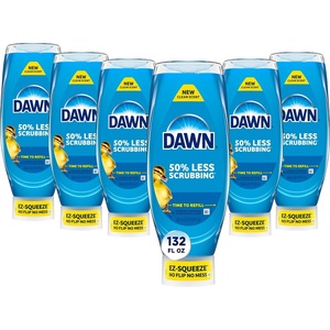 Dawn Ultra EZ-Squeeze Dish Soap Liquid, Dishwashing Liquid, Grease Removal, Upside Down Bottle, Original, 6×22 Fl Oz Bundle(22 Fl Oz (Pack of 6))