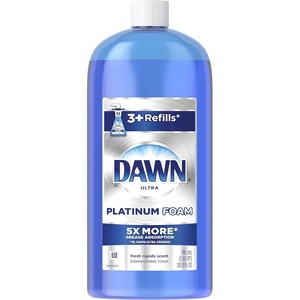 Dawn Ultra Platinum Foam Dishwashing Foam, Fresh Rapids Scent, 10.1 fl oz (Packaging May Vary)(30.9 Fl Oz (Pack of 1))